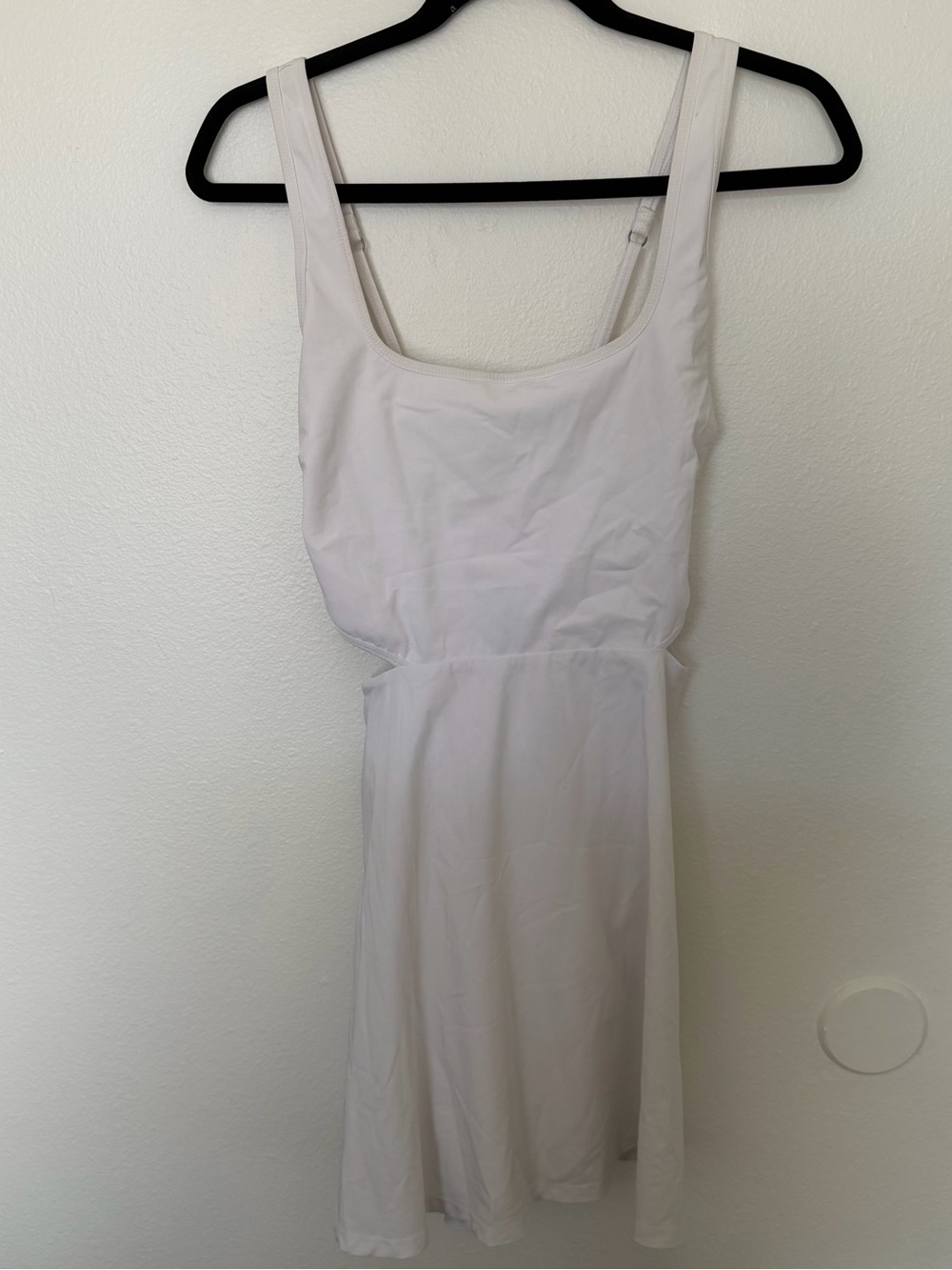 Abercrombie White Sleeveless Scoop Neck travelers Women's Dress cutout